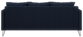 Ciemnoniebieska sofa z tkaniny szenilowej 200 cm Freya – Ropez