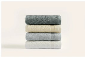 Żółto-szare bawełniane ręczniki frotte zestaw 4 szt. 50x90 cm – Foutastic