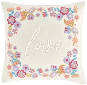 Poduszka dekoracyjna z mieszanki lnu 45x45 cm Love – Catherine Lansfield