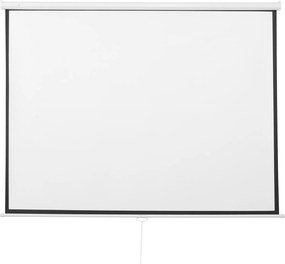 HOMCOM Ekran projektora 203 x 152 cm 100 cali 4:3/ 16:9 manualny ekran do kina domowego