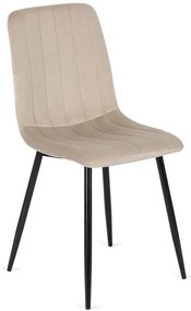 Tapicerowane beżowe krzesło do pokoju E4-C13