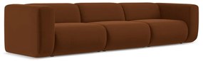 Pomarańczowa/brązowa aksamitna sofa 319 cm Ekahi – Makamii