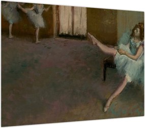 Obraz na szkle - Edgar Degas, Before the Ballet, reprodukcje (70x50 cm)