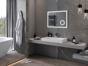Mexen Kala lustro łazienkowe podświetlane z lusterkiem kosmetycznym 80 x 60 cm, LED 6000K, antypara - 9820-080-060-611-00