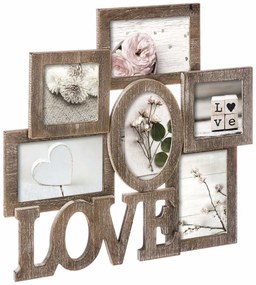 Ramka na zdjęcia LOVE z miejscem na 6 fotografii