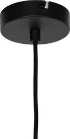 Nowoczesna lampa wisząca czarna z dymionym szkłem - Drop