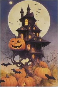 Obraz na ścianę "Straszliwa willa", 9 LED, 60 x 40 cm