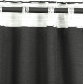 Zasłona BASIC na taśmie marszczącej 140x300 cm grafitowozielony 1 szt.