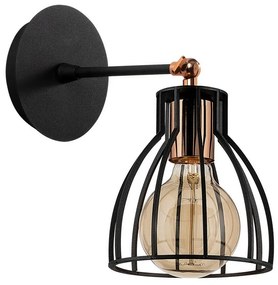 Kinkiet lampa ścienna Kemah - N-1238, czarny /brązowy
