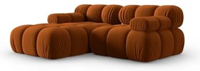 Pomarańczowa aksamitna sofa 191 cm Bellis – Micadoni Home