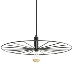 Czarna duża lampa wisząca z drucianym kloszem 60 cm - 3X A194 C5-T30