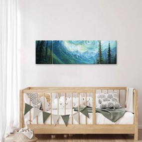 Obraz - Krajobraz z nutą Van Gogha (170x50 cm)