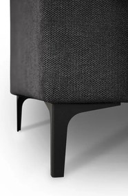 Antracytowy narożnik z tkaniny szenilowej (prawostronny/w kształcie litery L) Fabian – Scandic