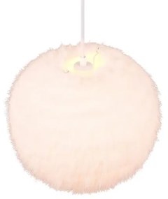 Kremowa lampa wisząca ø 35 cm Furry – Trio