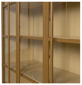 Musztardowa metalowa witryna 140x200x44 cm Exhibit – WOOOD