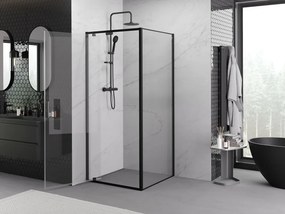 Mexen Exo kabina prysznicowa uchylna 90 x 90 cm, transparent, czarna - 8181-090-090-70-00