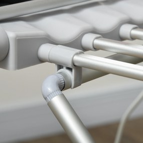 HOMCOM Suszarka do Ubrań z Funkcją Ogrzewania, 45-55 ℃, Składana, 144Dł. x 53Sz. x 96Wys. cm