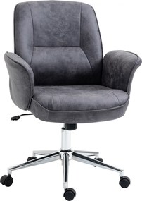 Vinsetto Krzesło Biurowe Ergonomiczne Czarne 48,5x54,5x81-87cm | Aosom PL