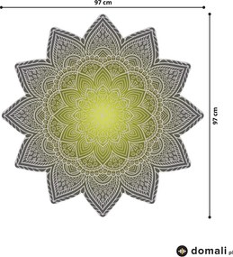 Naklejki na ścianę - Mandala zielona