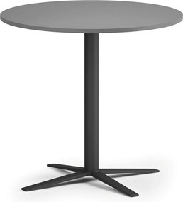 Stolik kawowy AURA, średnica 60 cm, czarna podstawa, grafit