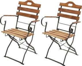 Krzesło ogrodowe MCW-J40 (zestaw 2 sztuk),  kolor naturalny