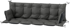 Outsunny Zestaw dwustronnych poduszek do ławki lub huśtawki, Poliester, Piana, 180 x 110 x 8 cm, Ciemnoszary