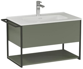 Szafka pod umywalkę LOV 80 cm szaro-zielony półmat KROFAM