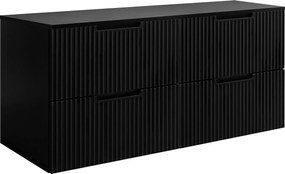 Szafka łazienkowa, czarna, 120 (2 x 60) x 58,6 x 46 cm
