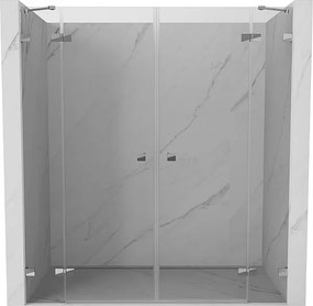 Mexen Lunar Duo drzwi prysznicowe uchylne 170 cm, transparent, chrom - 834D-170-000-01-00