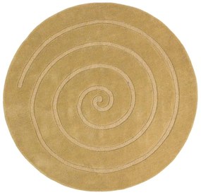 Beżowy wełniany dywan Think Rugs Spiral, ⌀ 140 cm