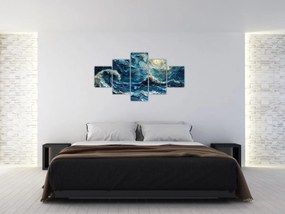 Obraz - Malowanie nieba i morza (125x70 cm)