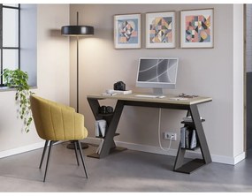 Biurko z blatem w dekorze dębu 60x137 cm Butterfly – Marckeric