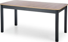 Nowoczesny prostokątny rozkładany stół dąb artisan + czarny N7-B29