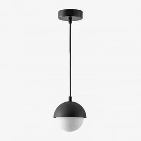 Metalowa Lampa Sufitowa Zewnętrzna Birgit Czarna - Sklum