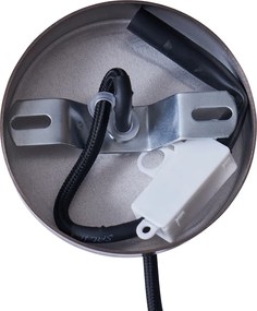 Skandynawska lampa wisząca ciemny brąz ze złotym wnętrzem - Loes