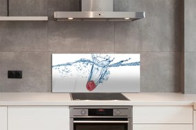 Szklany Panel Malina w Wodzie