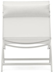Biały metalowy fotel ogrodowy Canutells – Kave Home