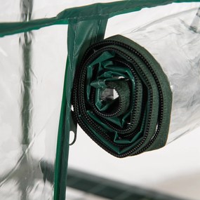 Outsunny Szklarnia z półkami, mrozoodporna szklarnia foliowa do balkonu 69 x 49 x 125 cm przezroczysta | Aosom PL