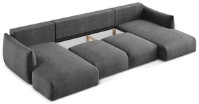 Ciemnoszary rozkładany narożnik (w kształcie litery U) Leila – Makamii