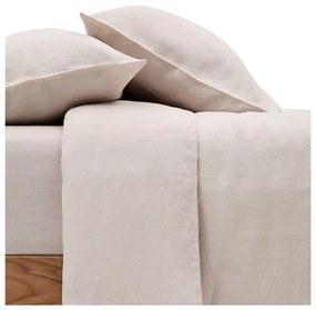 Szarobeżowa pościel dwuosobowa z mieszanki lnu 240x220 cm Simmel – Kave Home