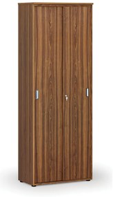 Szafa biurowa z drzwiami przesuwnymi PRIMO WOOD, 800 x 420 x 2128 mm, orzech