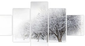 Obraz - Zimowa aleja (125x70 cm)