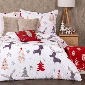 4Home Pościel mikroflanela Cute reindeer, 140 x 220 cm, 70 x 90 cm