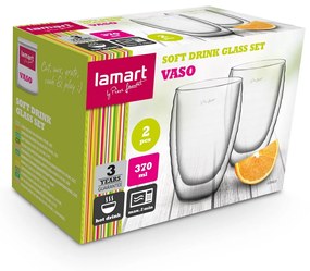 Lamart LT9013 zestaw szklanek Juice Vaso, 370 ml, 2 szt.