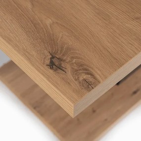 Stół Prostokątny Rozkładany CLARK 120-160 cm Dąb Artisan/Czarny Nowoczesny
