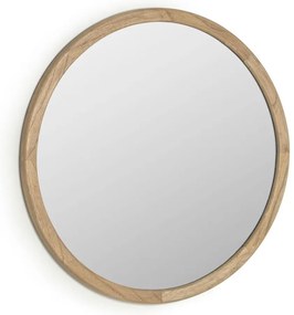 Lustro ścienne z drewnianą ramą ø 80 cm Alum – Kave Home