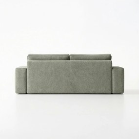 Sofa z Funkcją Spania CAMELIA Szara Boucle Nowoczesna