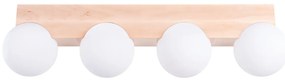 Plafon BULBO 4 naturalne drewno SOLLUX  LIGHTING