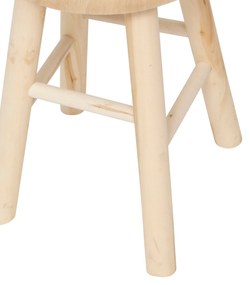 Drewniany stołek NYAR, Ø 28 cm