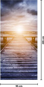 Fototapeta na drzwi - Molo ze słońcem (95x205cm)